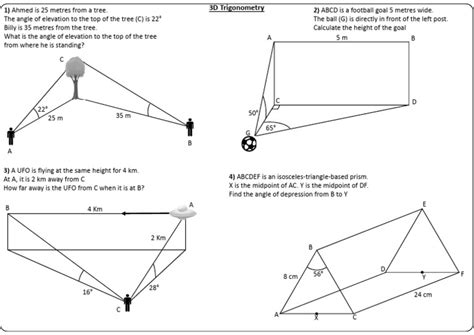 Image result for Trigonometry 3D Shape Word Problems