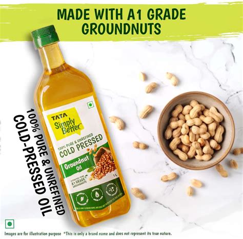 Tata Simply Better Cold Pressed, Pure and Unrefined Groundnut Oil PET ...