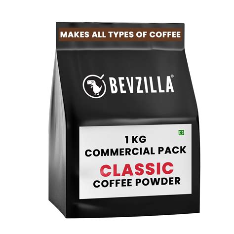Bevzilla Classic Strong Instant Coffee Powder | 1kg Bag | Bold Flavor ...