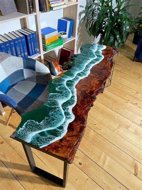 Wood And Epoxy Office Desk at Hector Myers blog