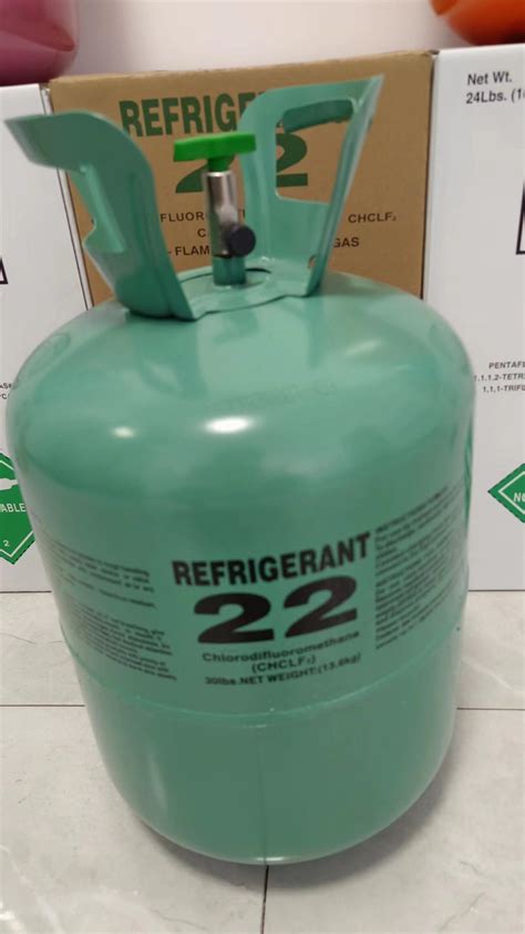Gas Refrigerant R-22A 99.9% Purity 13.6kg Cylinder R-22 Refrigerant Gas ...