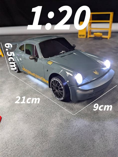1/20 4WD RC Drift GTR Car Sports Car Full Scale Air Force Gray Model Remote Control 911 Car ...