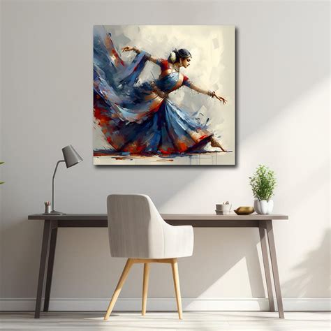 Canvas Painting Wall Frame | Classical Indian Kathak Dancer Portrait ...