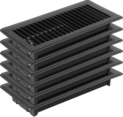 Pluden 6PCS 4" x 10" Floor Register, Heavy Duty Floor Vents, Metal Heat ...