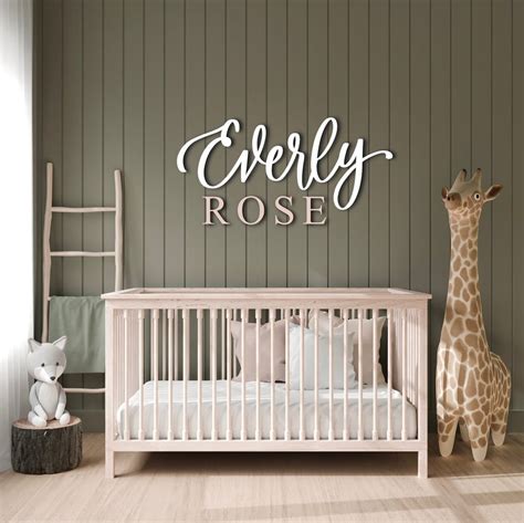 Baby Name Sign, Nursery Wall Sign, Double Baby Name Wall Sign, Nursery ...