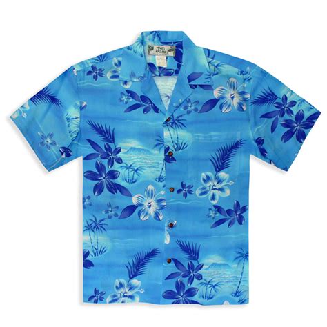 Hawaiian Shirt - Moon Scenic - Blue