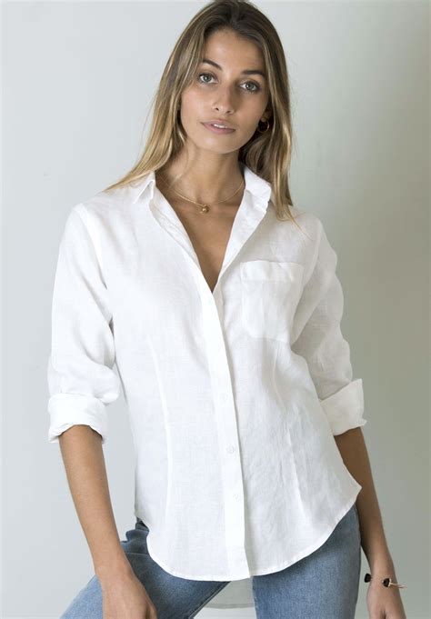 Women's Linen Button Down Shirt at Kaitlyn Corkill blog
