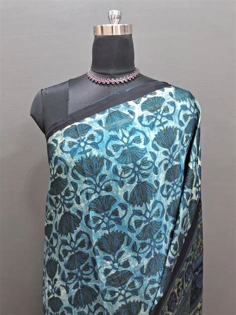 Baby Blue Modal Silk Saree – Rangvarsha Sarees