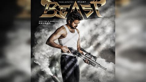 Vijay in Thalapathy 65 first look is Beast with a gun. Trending poster ...