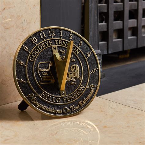 Personalised Retirement Sundials | Classy Retirement Gifts – The Metal ...