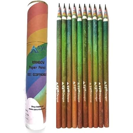 SYN Unique® Paper Rainbow Pencil | Eco-Friendly Color Paper Pencil for ...