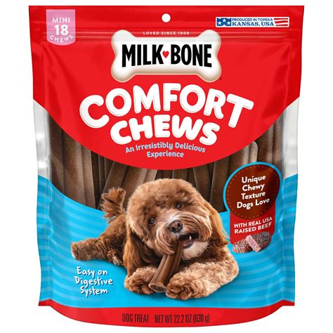 Milk Bone Mini Comfort Chews, Dog Chews with Unique Chewy Texture and ...
