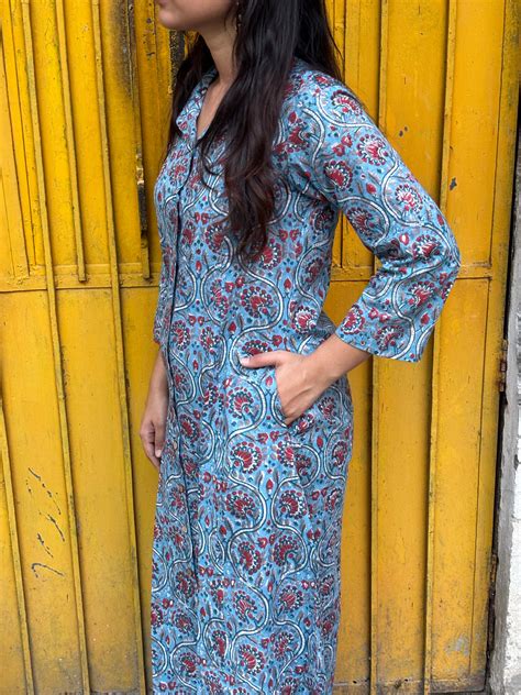 Taraash A-Line Cotton Dress – Block Printed & Made in Jaipur | TOJ