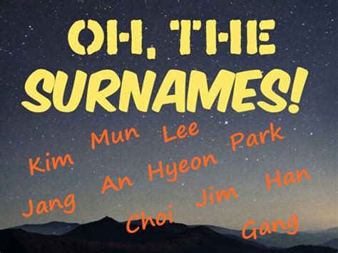 韩国人常见的主要姓氏英文拼写方法 – 看新西兰