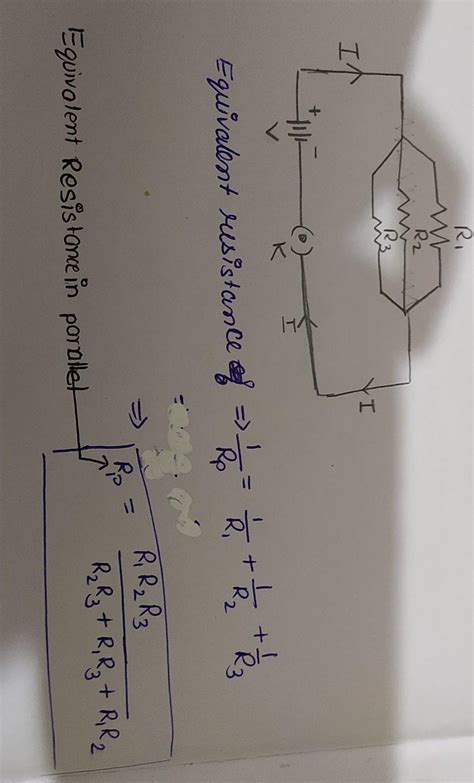 three resistors of resistance R1 R2 and R3 are connected in parallel to ...