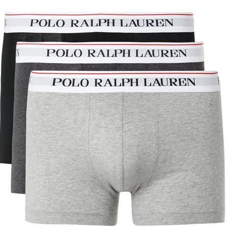 POLO RALPH LAUREN - Three-Pack Stretch-Cotton Boxer Briefs - Multi Polo ...