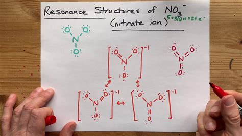Resonance Structures of NO3(-1), nitrate ion - YouTube