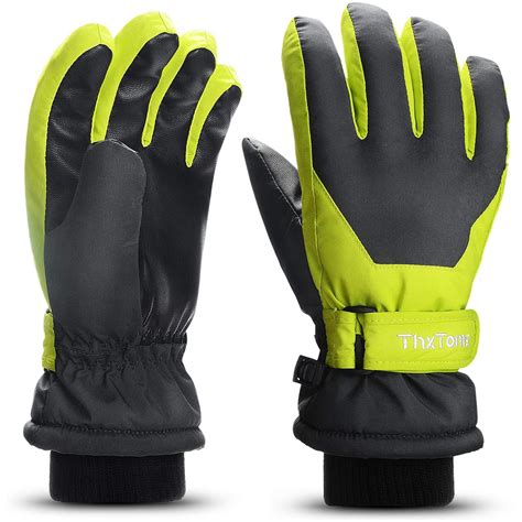 ThxToms Youth Insulated Winter Gloves - Waterproof Ski Snowboard Gloves ...