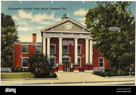 Greenville County Court House, Emporia, Va. , Courthouses, Tichnor ...