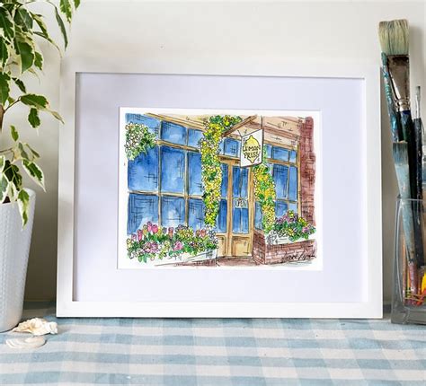 A Coffee At Lemon Press, Nantucket - Irene Lynch Art