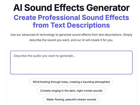 AI Sound Effect Generator - Professional Sound Effects Free | Higgs Audio