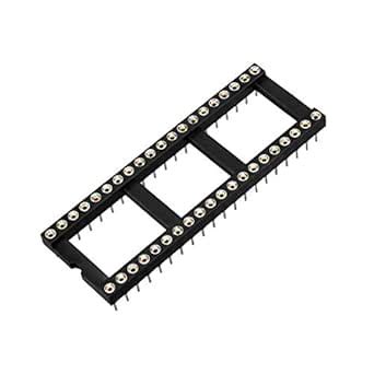 uxcell 10pcs 2.54mm Pitch 15.2mm Row Pitch 2 Row 40 Round Pins ...