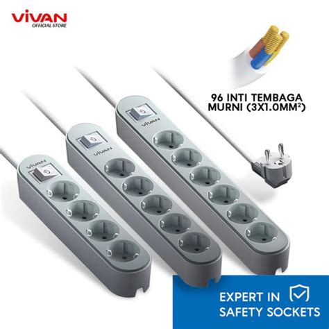 Jual VIVAN - VPS-H002A Pro Stop Kontak Power Socket Saklar 4 Lubang ...