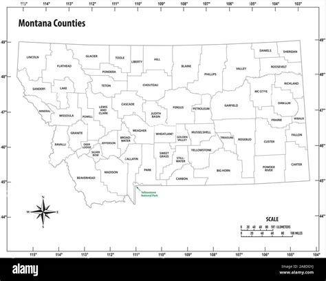 Map Of Montana High Resolution Stock Photography and Images - Alamy