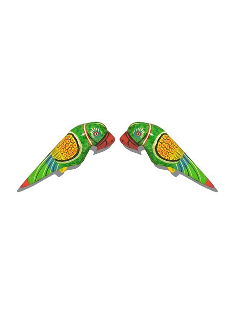 Get Handmade Wooden Parrot Set at ₹ 480 | LBB Shop