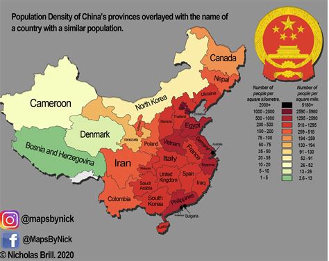 Population Density Map of China : r/MapPorn