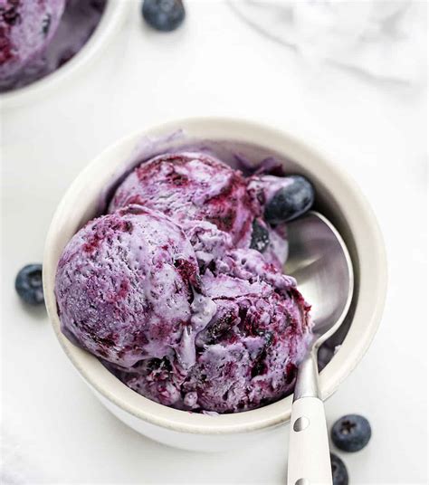 Blueberry Ice Cream Blueberry Ice Cream With Fresh Blueberries (No
