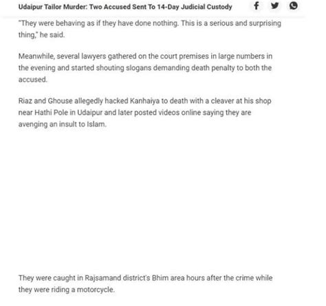 Udaipur Murder: No, Rajsamand SP Did Not Chase Accused On Bike To ...