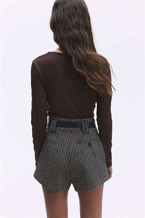 Long-sleeved jersey top - Dark brown - Ladies | H&M IN