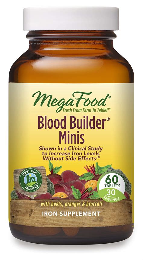 MegaFood Blood Builder Minis - Iron Supplement Shown to Increase Iron ...