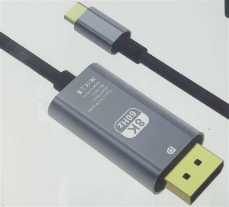 CARECASE® USB C to Displayport Cable 8K 60Hz 30Hz, 4K 144Hz 120Hz ...