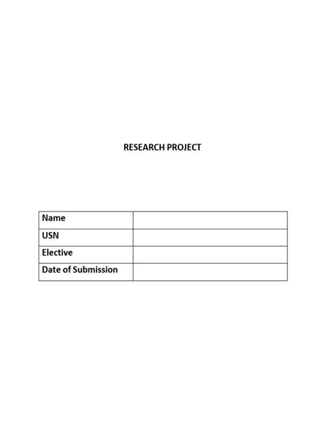 Image result for Research Project Sample