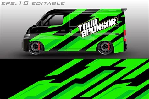 Vector racing car wrap design for vehicle vinyl stickers and automotive ...