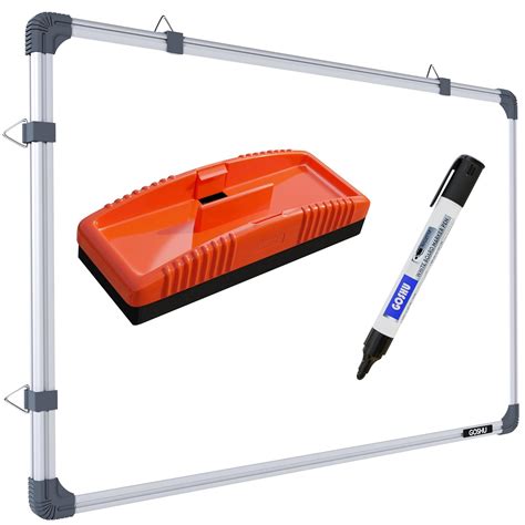 GOSHU Non Magnetic White Board 3 feet x4 feet Double Sided Teaching ...