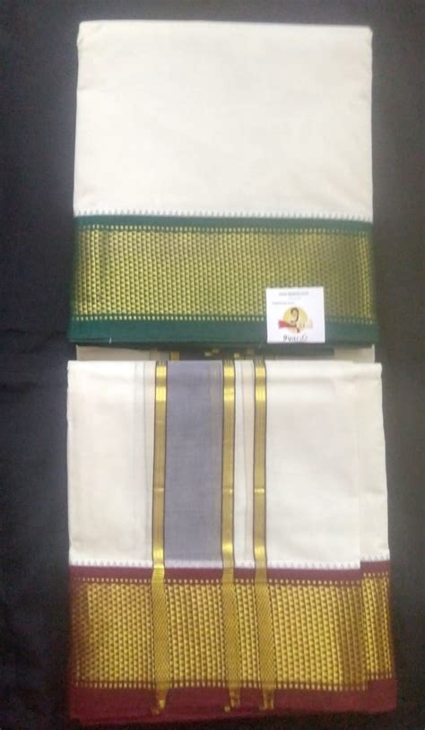 Pure cotton Muhurtham dhoti 10*6 16kann – 9yardz