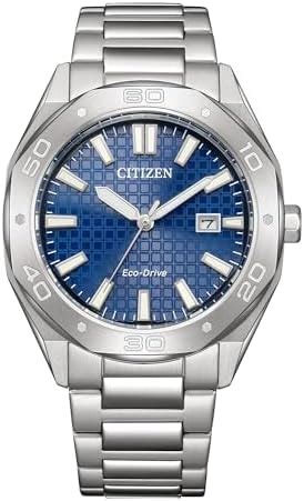 Citizen Stainless Steel Analog Blue Dial Silver Strap Men's Watch ...