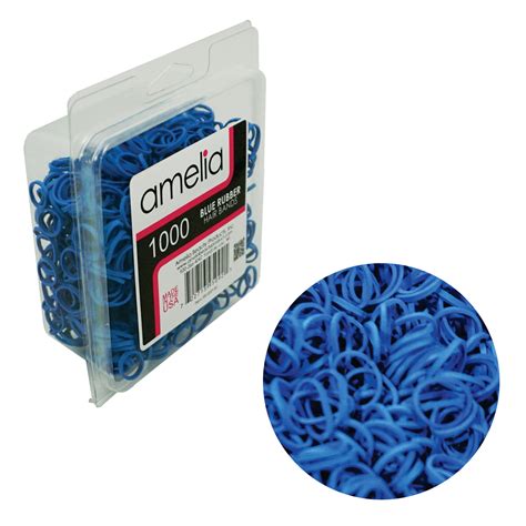 Amelia Beauty | 1/2in, Blue, Elastic Rubber Band Pony Tail Holders ...