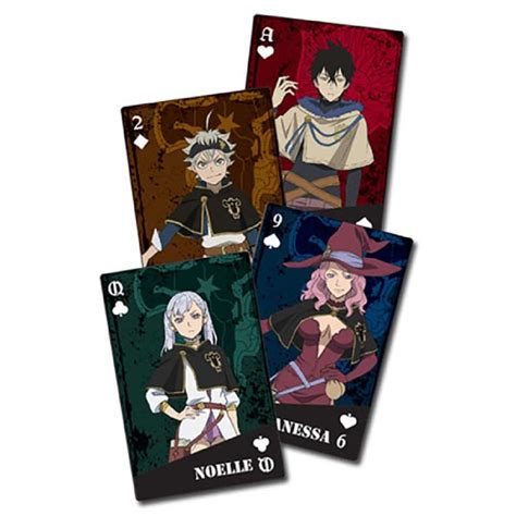 Great Eastern Black Clover Anime Group Poker Playing Cards : Amazon.in ...