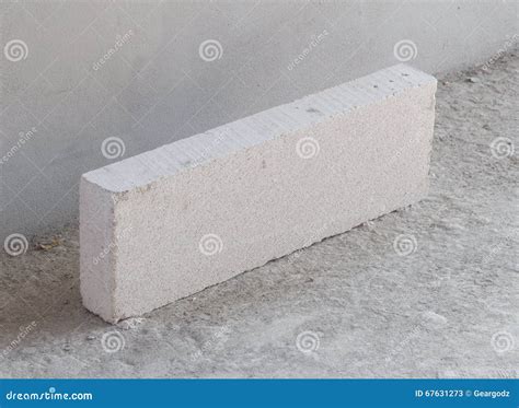 Stack of White Lightweight Concrete Block, Foamed Concrete Block Stock ...