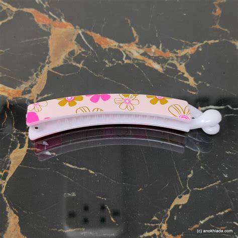 Floral Print Banana Hair Clip for Girls & Woman (98-20b Banana Hair Cl ...