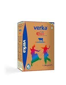 Verka Cow Milk Fat, 1 Litre (900g), Pure Dairy Ghee : Amazon.in ...