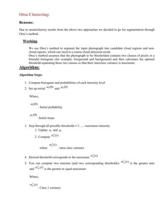 Image result for Window Slide Algorithm and Otsu Algorithem