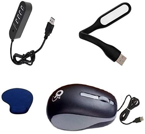 Q3 High Speed Ergonomic Design Wired Mouse With Mini Flexible USB LED ...