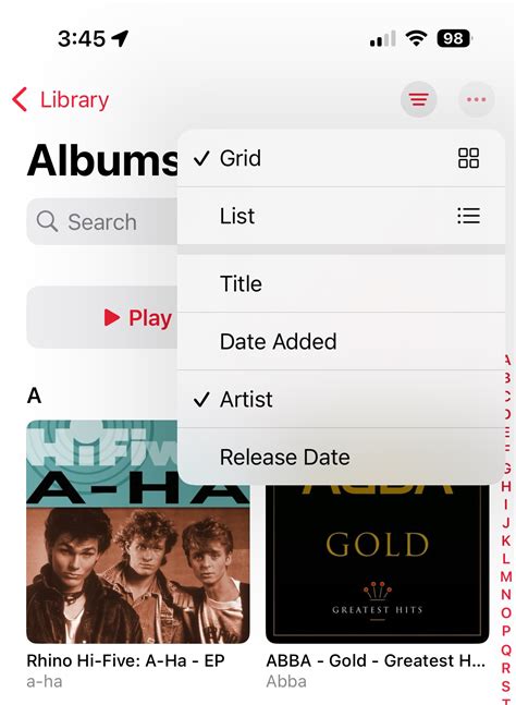 I'm unable to sort my Music albums by Yea… - Apple Community