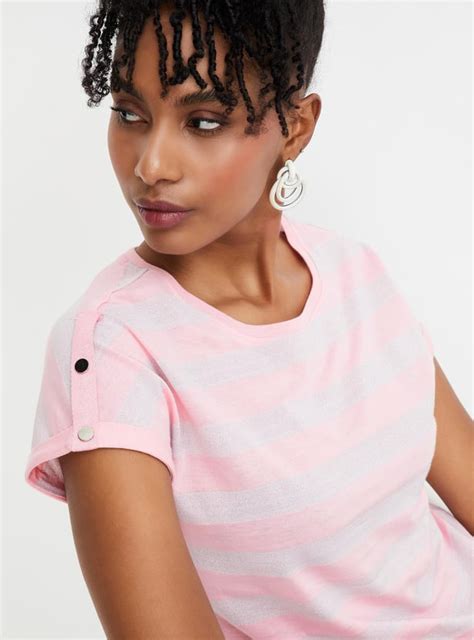 Buy Women Striped T-shirt Online at just Rs. 399.0 - 1000013438853 ...