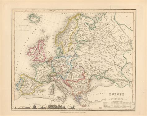 Milner's 1850 Map of Europe - Art Source International